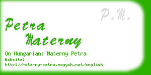 petra materny business card